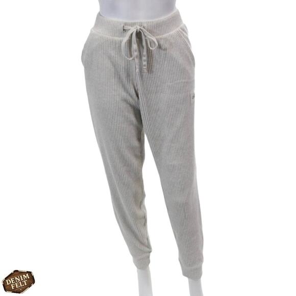 Alo Yoga Muse Hoodie & Sweatpants Ribbed Lounge 2 Piece Set Ivory Size Small - Picture 6 of 16